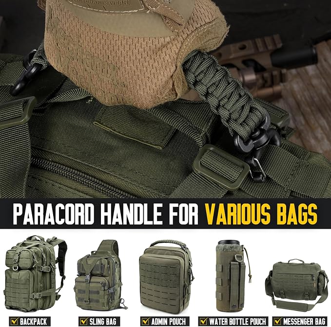 Tactical Paracord Handle,9-core Weaving Paracord Strap - Image 7