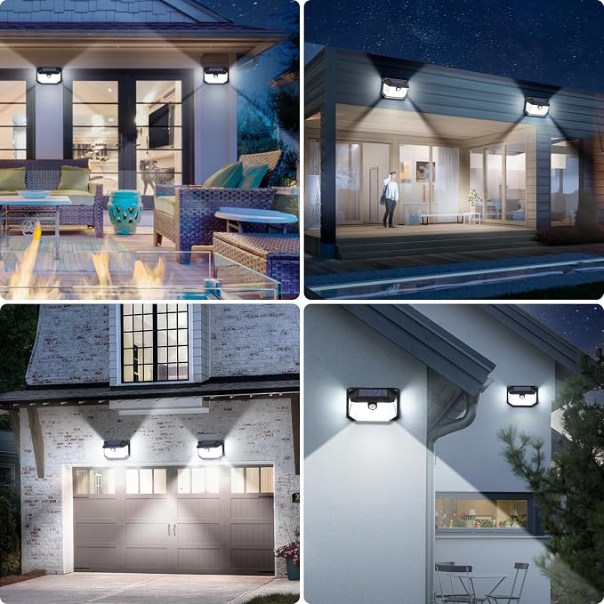 6-Pack Solar Wall Lights Outdoor - Image 7
