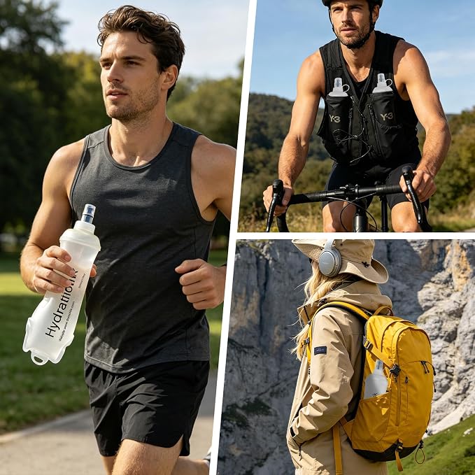 2Pcs 500ml Soft Flask, TPU Collapsible Soft Water Bottle - Image 7