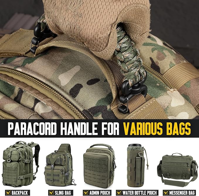 Tactical Paracord Handle,9-core Weaving Paracord Strap - Image 7