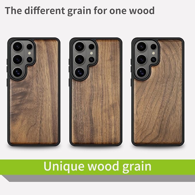 Carveit Magnetic Wooden Case for Samsung Galaxy S26 Ultra Case 2026, TPU - Image 7
