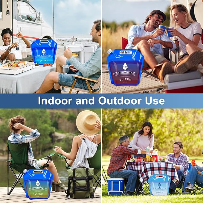 SOCATER Water Container Bags, 4 Packs BPA Free No-Leak Foldable Plastic 1.3 - Image 7