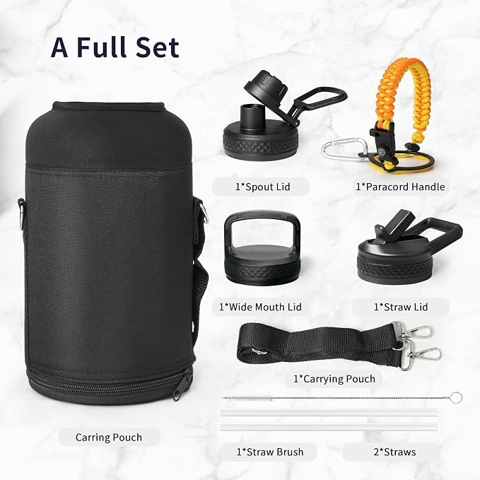 Trebo Insulated Water Bottle 64 oz, Half Gallon Metal Vacuum Water Jug - Image 6
