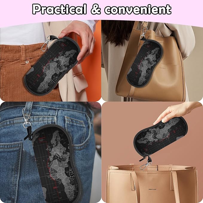 Glasses Case Sunglasses Eyeglass Soft Case Zipper Light Neoprene Pouch - Image 7
