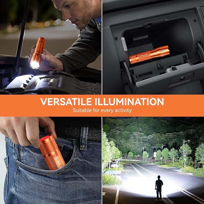 LETMY Tactical Flashlight S2000-2 Pack Bright Military Grade LED Flashlights - Image 7