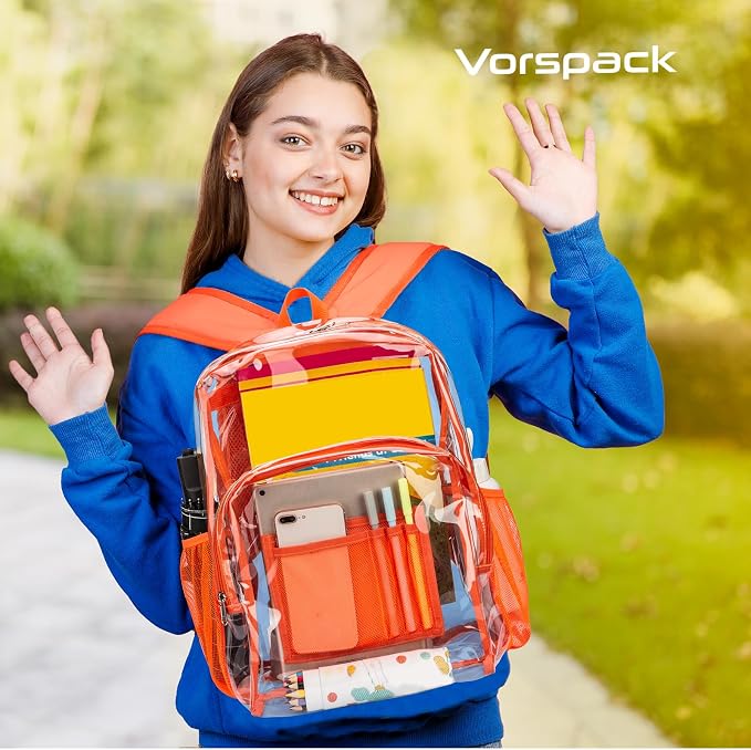 Vorspack Clear Backpack Heavy Duty PVC Transparent Backpack - Image 6