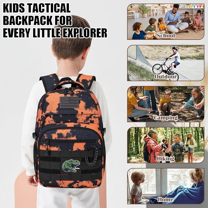 Kids Tactical Backpack Army Molle Bookbag Military Boys Backpack - Image 6