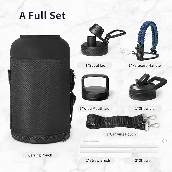 Trebo Insulated Water Bottle 64 oz, Half Gallon Metal Vacuum Water Jug - Image 7