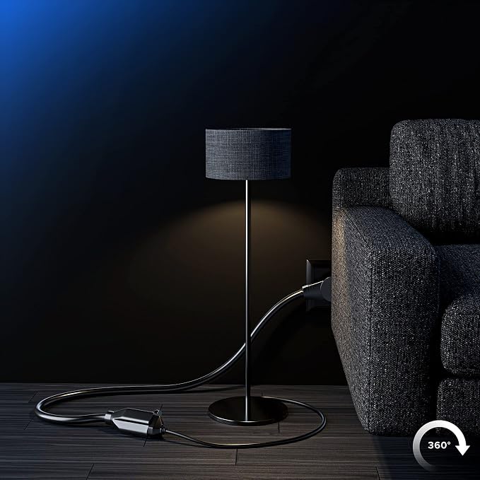 Maximm Cable 50 Feet 360° Rotating Flat Plug Extension Cord/Wire, 3 Prong - Image 9