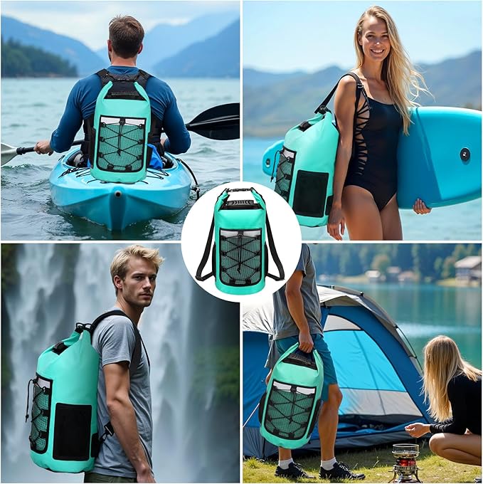 Pimoys Dry Bag, 25L Waterproof Backpack, Dry Bags Kayak - Image 7