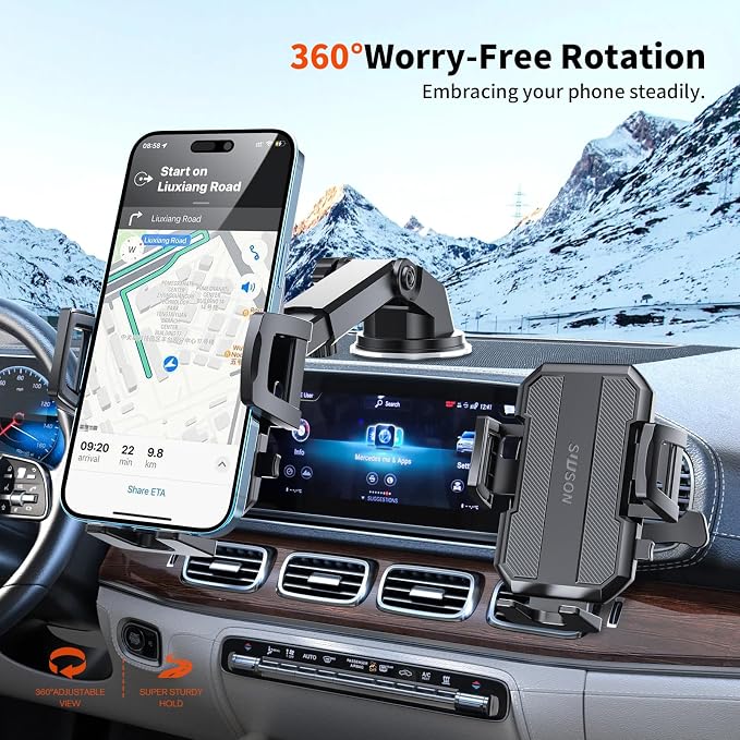 SUUSON Upgraded 3-in-1 Car Phone Holder Mount Phone Mount - Image 7