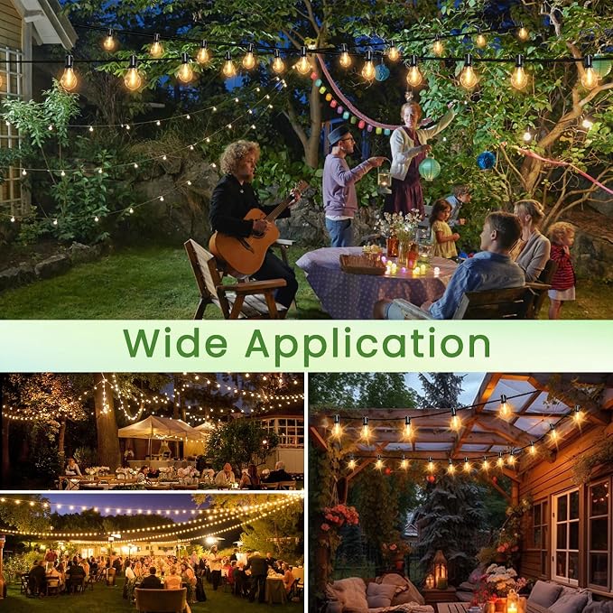Outdoor String Lights 100FT Waterproof LED Outdoor Lights - Image 6