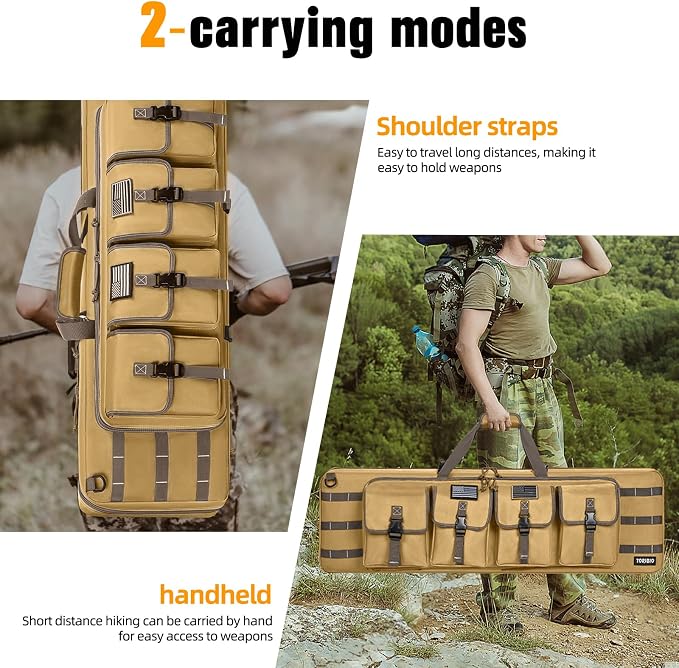 TORIBIO Double Rifle Case Soft Bag 32" 34" 36" 42" 46" 48'' 51“ 55” Gun Case - Image 8