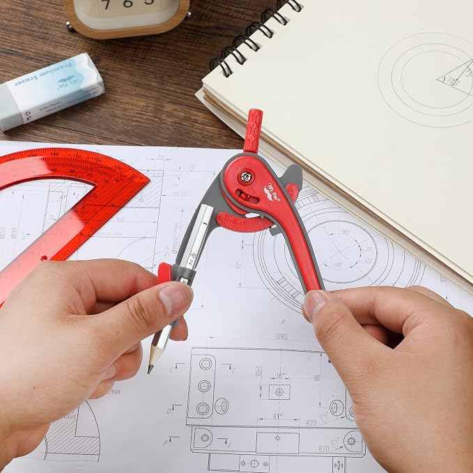 Mr. Pen- Geometry Compass and Protractor Set, 6 Inch Compass, 6 Inch Protractor - Image 7