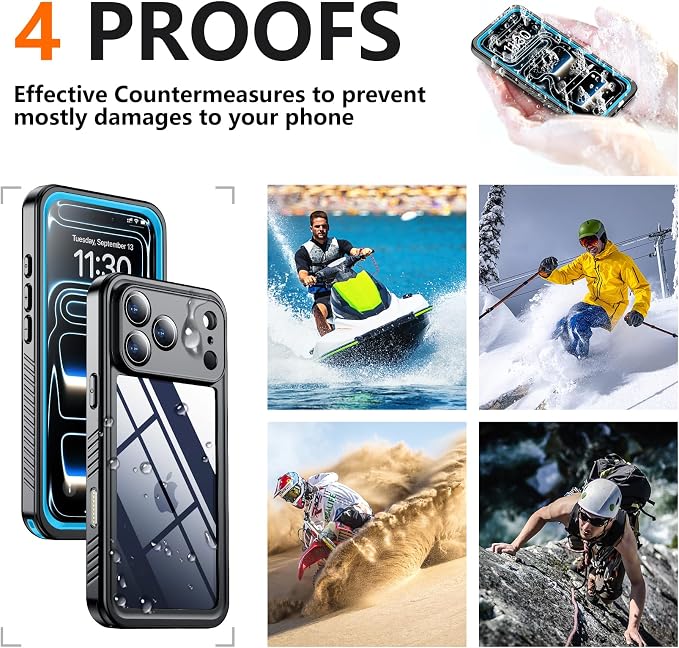 SPIDERCASE for iPhone 17 Pro Case Waterproof, Built-in Lens & Screen Protector - Image 8
