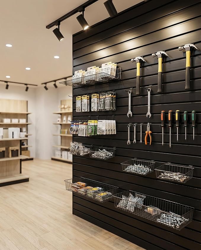 FRAYSCENT Slat Wall Paneling Garage Slat Wall Storage Systems Slatwall Panels - Image 6