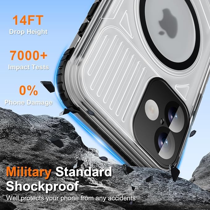 WIFORT for iPhone 16 Waterproof Case, Fit for Magsafe Full Body Magnetic - Image 9