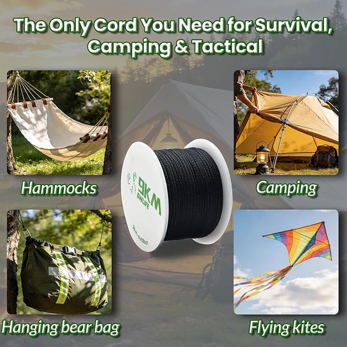 9KM DWLIFE Kevlar Cord– High Tensile Strength Kevlar Thread, 50–1500lb - Image 8
