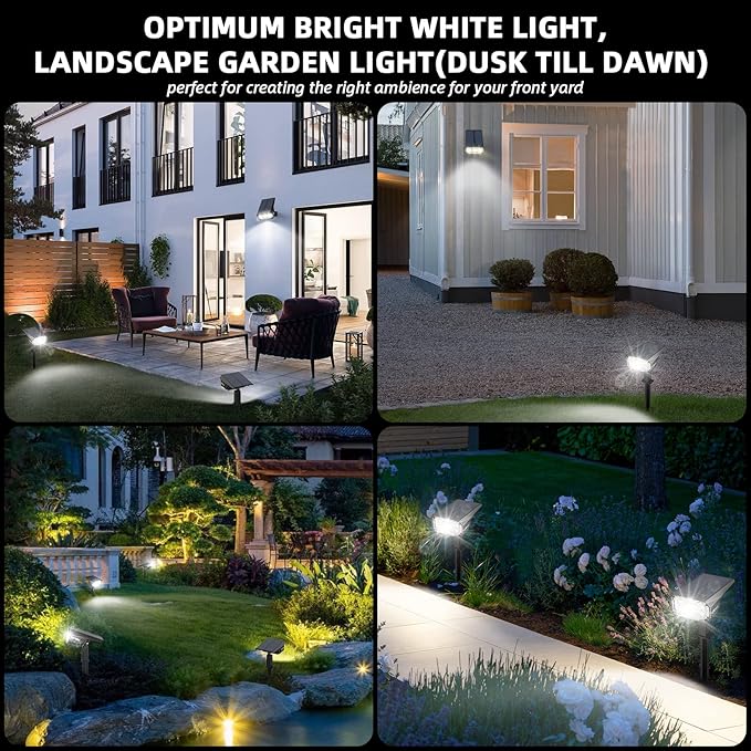 LEREKAM Solar Spot Lights Outdoor, IP65 Waterproof 40 LEDs Landscape Spotlights - Image 7