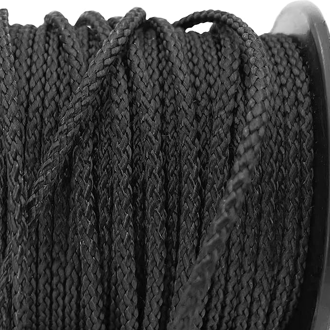 emma kites 100% Black Kevlar Braided Cord High Strength, Abrasion Flame - Image 8