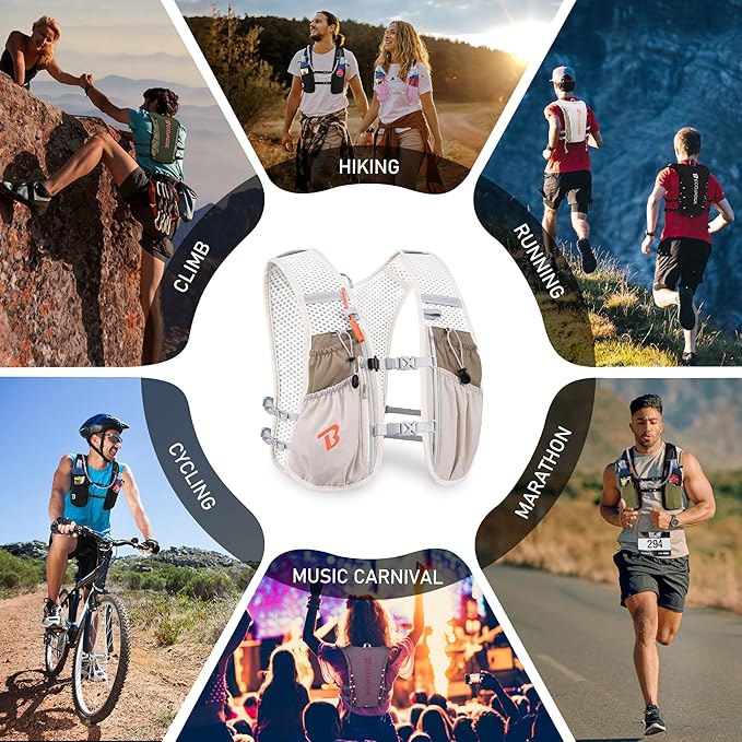 BECOJADDE Running Vest Hydration Backpack - Image 6