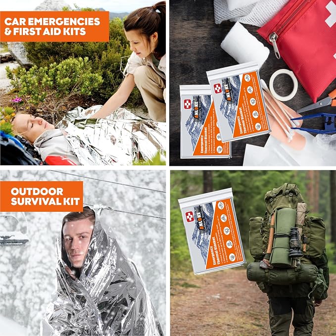ANLOKE Emergency Blankets Mylar Thermal Blanket, of Gigantic Space Blanket 84 * - Image 7