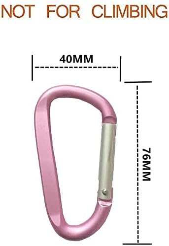 LESHIRY Large Carabiners Keychain 3" Aluminum D Shape Premium Durable D-Ring - Image 2