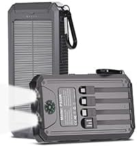Solar Charger 20, Portable Power Bank, 4 Cables Outdoor Waterproof External - Image 9