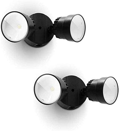 LUTEC 2 Packs P6221B 2000 Lumen 18 Watt 28 LED Dual-Head Flood Light Outdoor by LUTEC