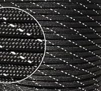 Paracord Rope, Reflective III Parachute Cord 7 Strand Core 550lb, 100ft Black - Image 3