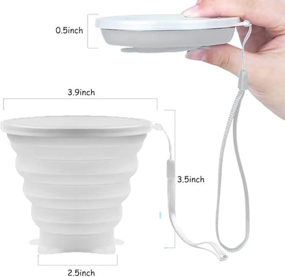 Silicone Collapsible Cups for Camping Travel, Small Portable Backpacking - Image 2