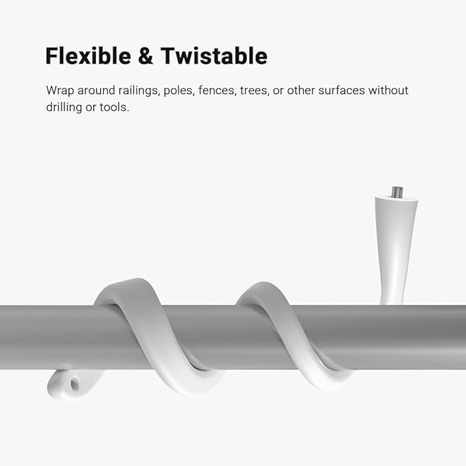 Holicfun Flexible Twist Mount for Indoor and Outdoor Security Cameras, - Image 2