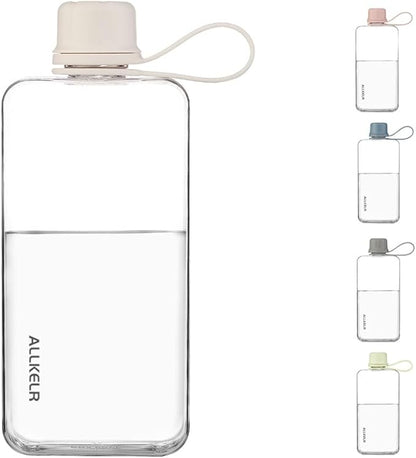 Portable Flat Water Bottle, BPA Free Reusable Tritan Plastic Travel Water - Image 3