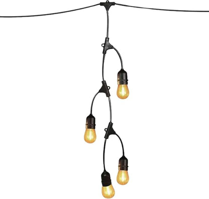 Feit Electric 12ft LED Outdoor Fence String Lights, 10 Sockets, E26 Base - Image 2