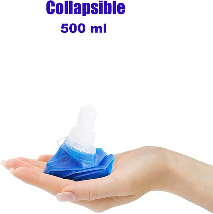 Collapsible Water Bottle, BPA-Free Collapsible Soft Flask Foldable Water Bottle - Image 2