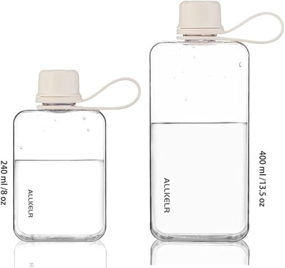 Portable Flat Water Bottle, BPA Free Reusable Tritan Plastic Travel Water - Image 4