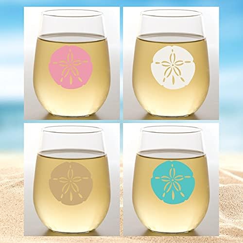 Set of 4 Shatterproof Designer 16 oz Plastic Wine Glasses MADE in the USA by Unknown