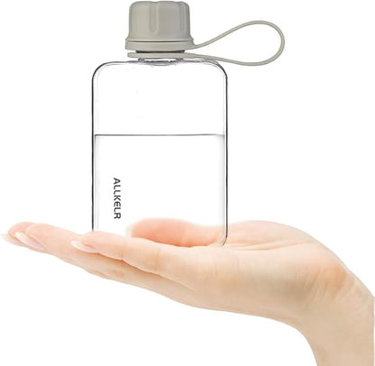 Portable Flat Water Bottle, BPA Free Reusable Tritan Plastic Travel Water - Image 2