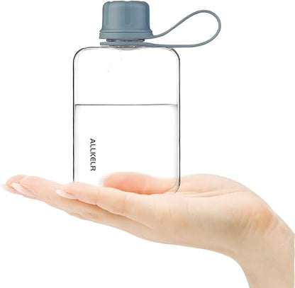 Portable Flat Water Bottle, BPA Free Reusable Tritan Plastic Travel Water - Image 2