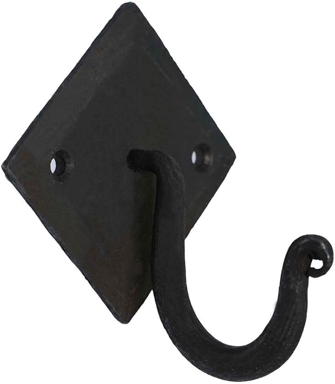 Mystic Colonial Rustic Cast Iron Wall Hooks, 3.6" Heavy Duty Coat Hooks by SaKeGa