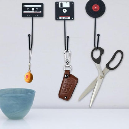 OUNONA 3Pcs Retro Household Hooks Set Multi-Purpose Wall Hanging Hooks - Image 5