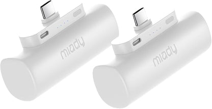 Miady 2-Pack 5000mAh Mini Portable Charger by Miady