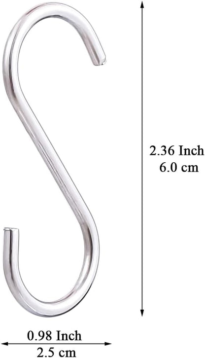 Evanda S Hooks for Hanging Pack of 30, Heavy Duty Stainless Steel Metal Mutil - Image 2