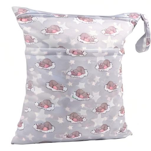 ALVABABY 2pcs Cloth Diaper Wet Dry Bags Waterproof Reusable - Image 10