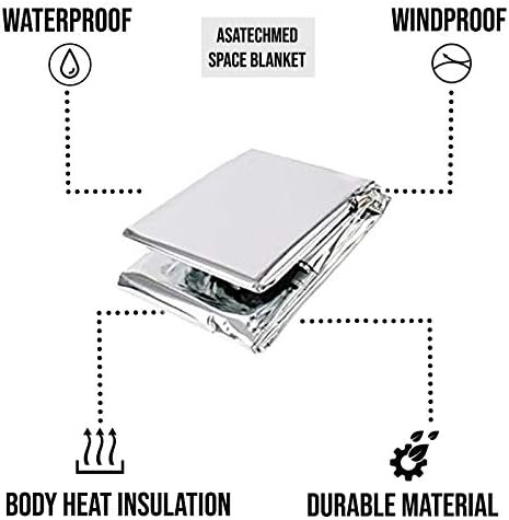 ASA TECHMED Emergency Mylar Thermal Blanket, Foil Rescue Space Blanket - Image 2