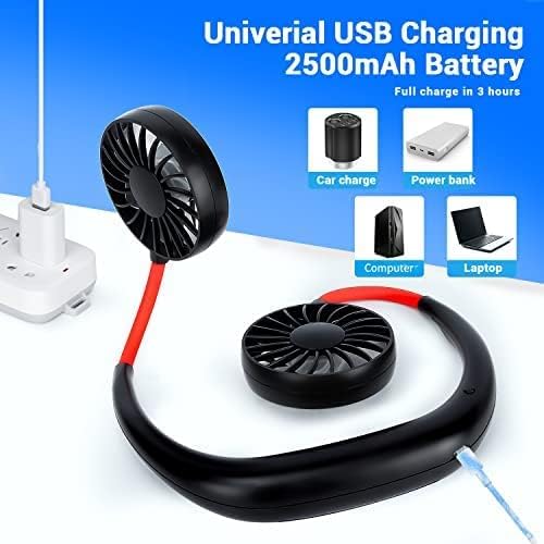 JUANANIUG Portable Neck Fan Rechargeable Personal Hand-Free Fan Mini USB - Image 6
