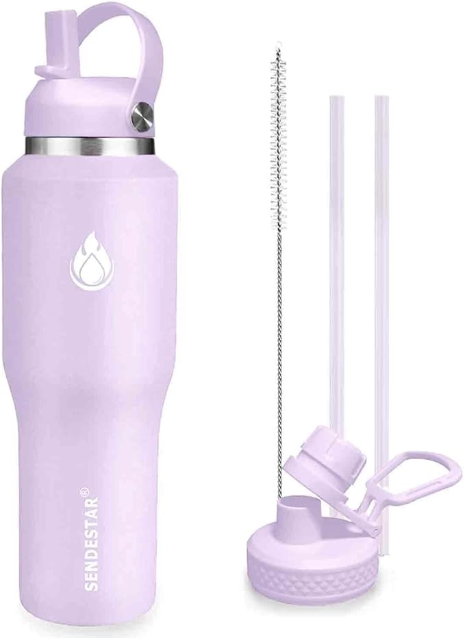 SENDESTAR 40oz Water Bottle Wide Mouth Stainless Steel Vacuum Insulated Double by Sendestar