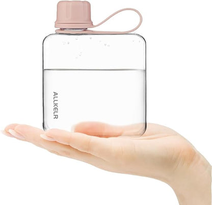 Portable Flat Water Bottle, BPA Free Reusable Tritan Plastic Travel Water - Image 2
