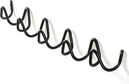 Black Wall Mounted Coat Rack, Decoration Wave Shaped Wall Hooks, Heavy-Duty by FKLOYP