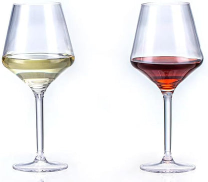 16-ounce Plastic Stem Wine Glasses, All Purpose Arcylic Glasses - Image 6